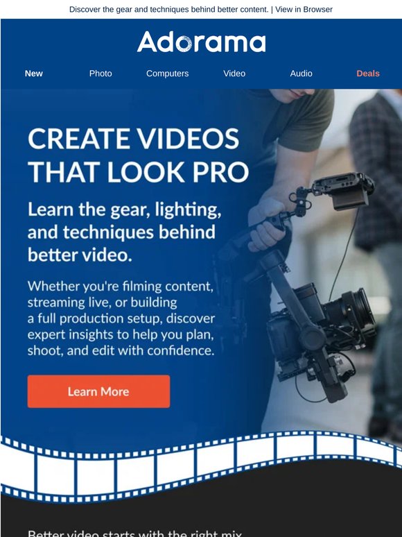 Your Next Great Shot Starts Here