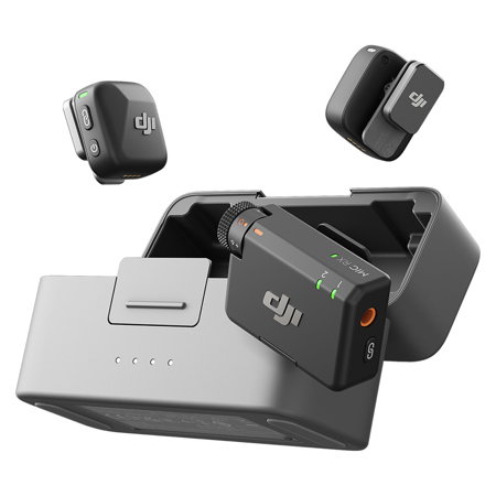 DJI Mic Mini 2.4GHz 2-Person Clip-On Digital Wireless Mic System w/Charging Case