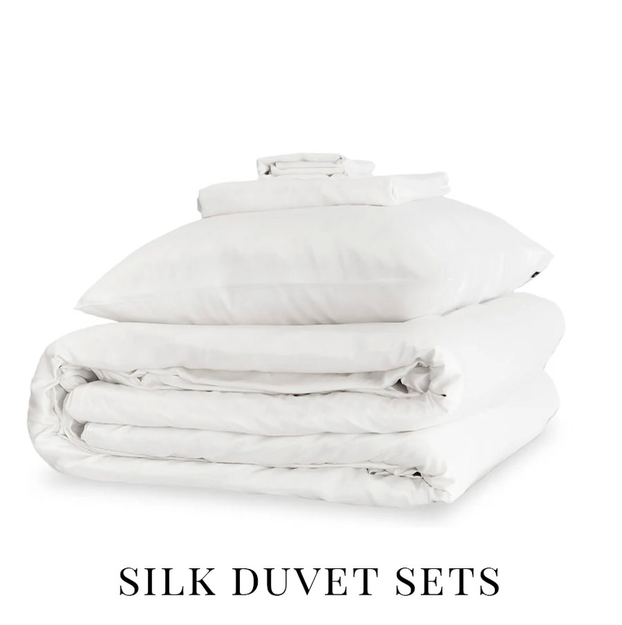 silk duvet set - shop now