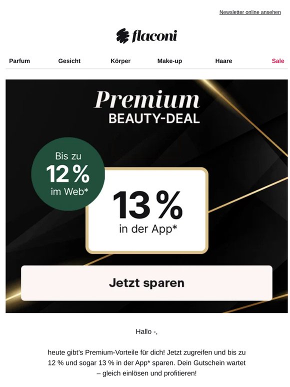 Premium-Shopping: Bis zu 13 % RABATT ⚡