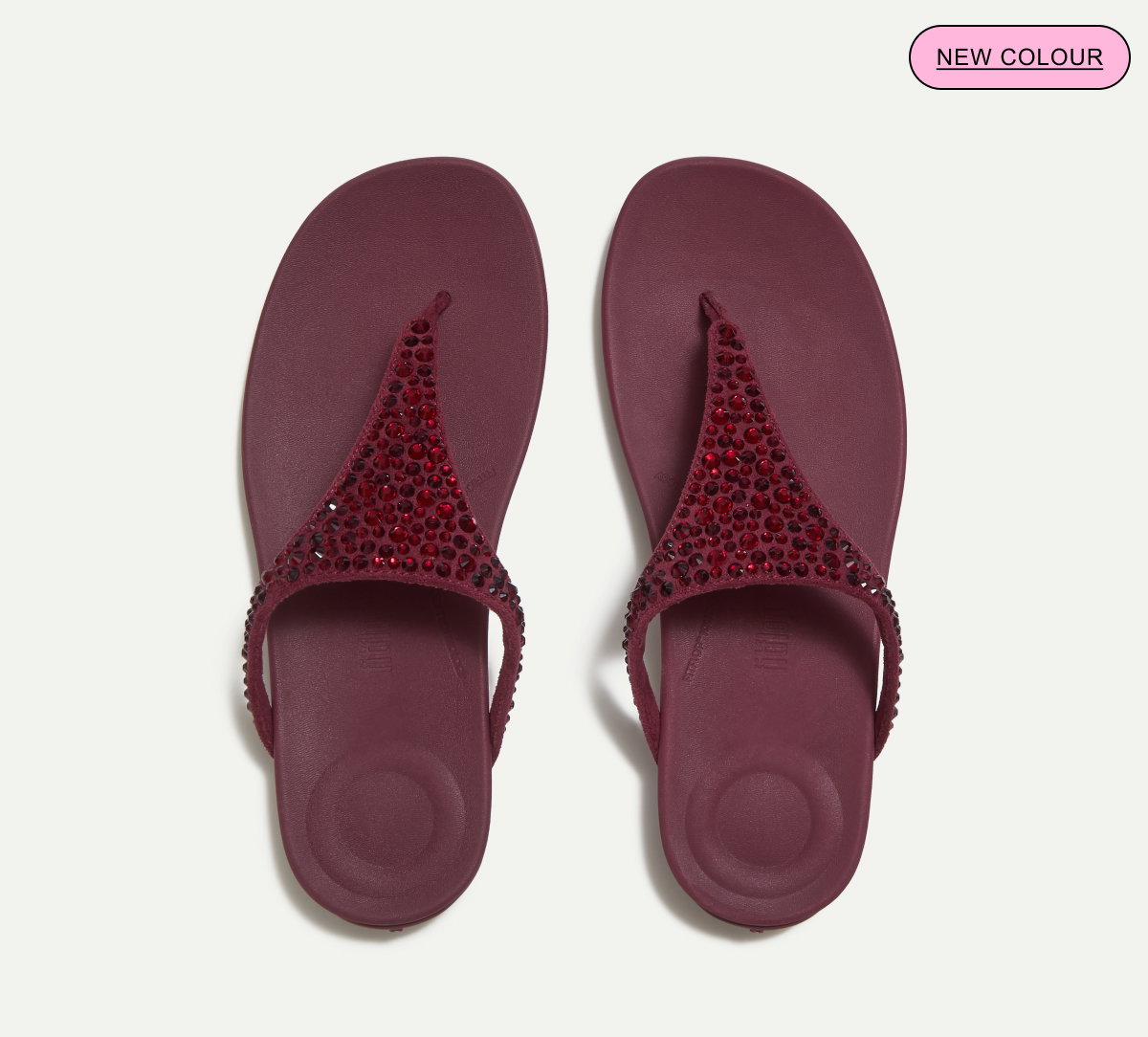 SOLAY Toe-Post Sandals - Merlot