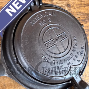 1920's Griswold No. 8 Waffle Iron (886/885) with original handles & short base 795