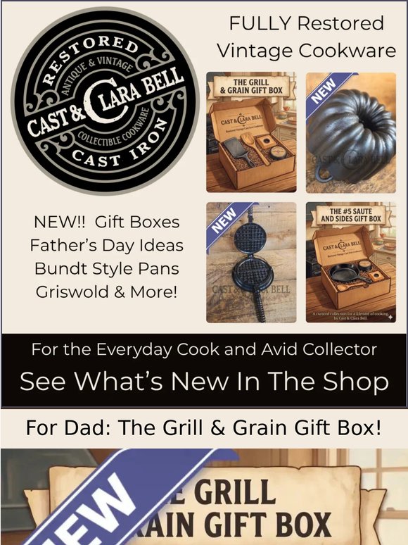 WOW! Our New Curated Gift Boxes!  - Bundt Pans - Griswold unique items - waffle irons and more!