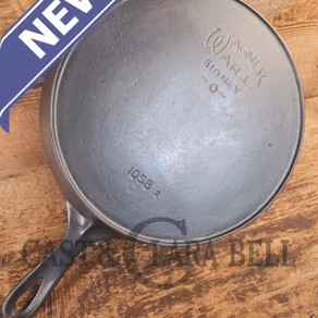 The Classic!  GHOST Marked 1924 Wagner Ware Sidney -O- #8 "I" Skillet with Heat Ring and Stylized Logo, 1058 I