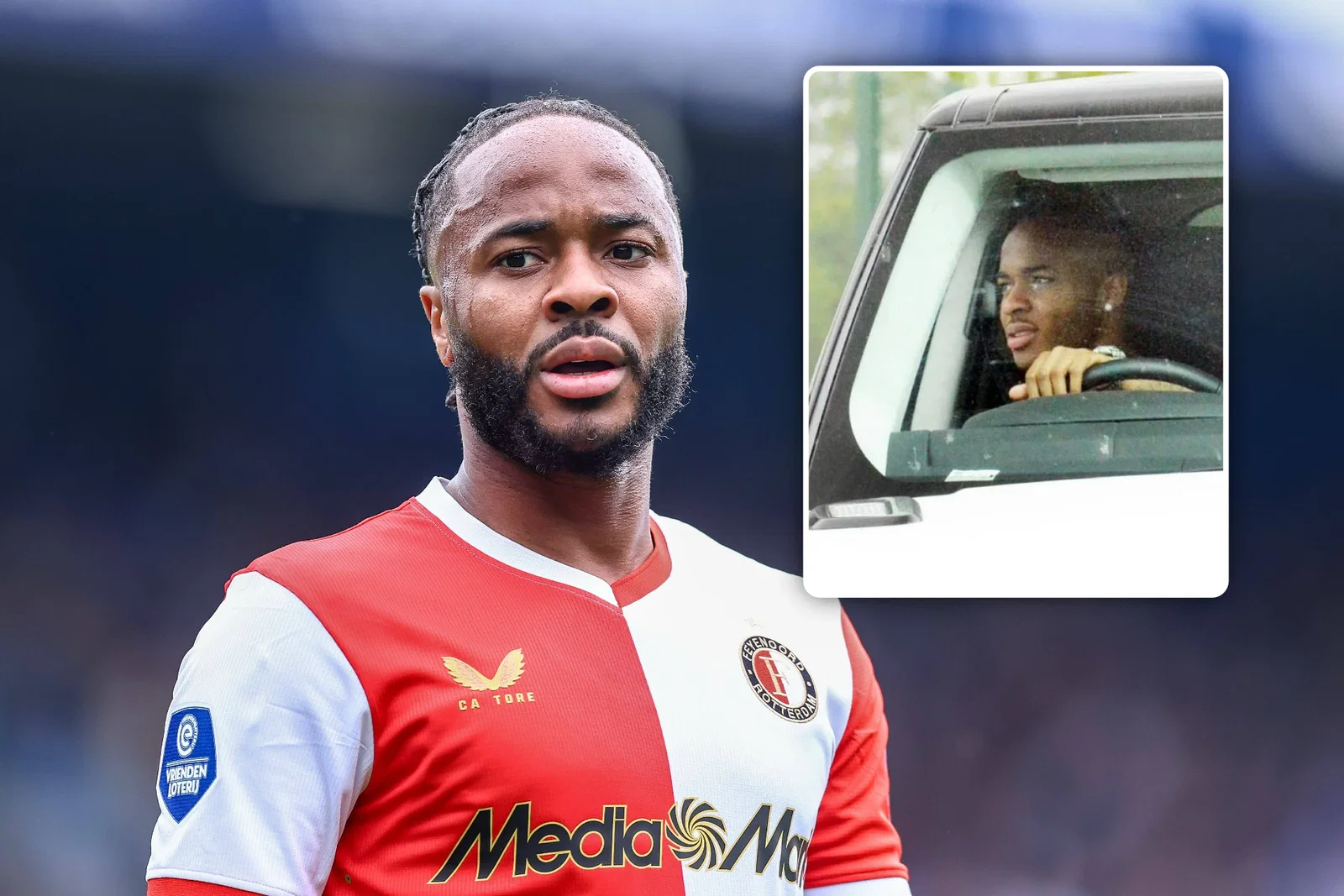 En dat om 9u ‘s ochtends: Engels ex-international Raheem Sterling crasht (onder invloed van drugs?) met z’n peperdure Lamborghini