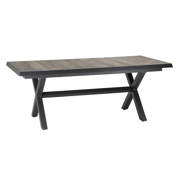 Bild Siena Garden Sincro Ausziehtisch 200/260x100cm Aluminium/Keramikfliese Dunkelgrau