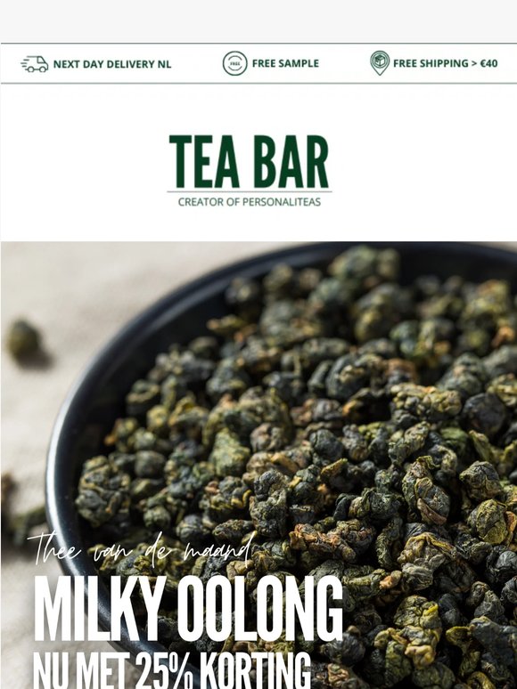 LAST CALL: 25% korting Milky Oolong 🚨