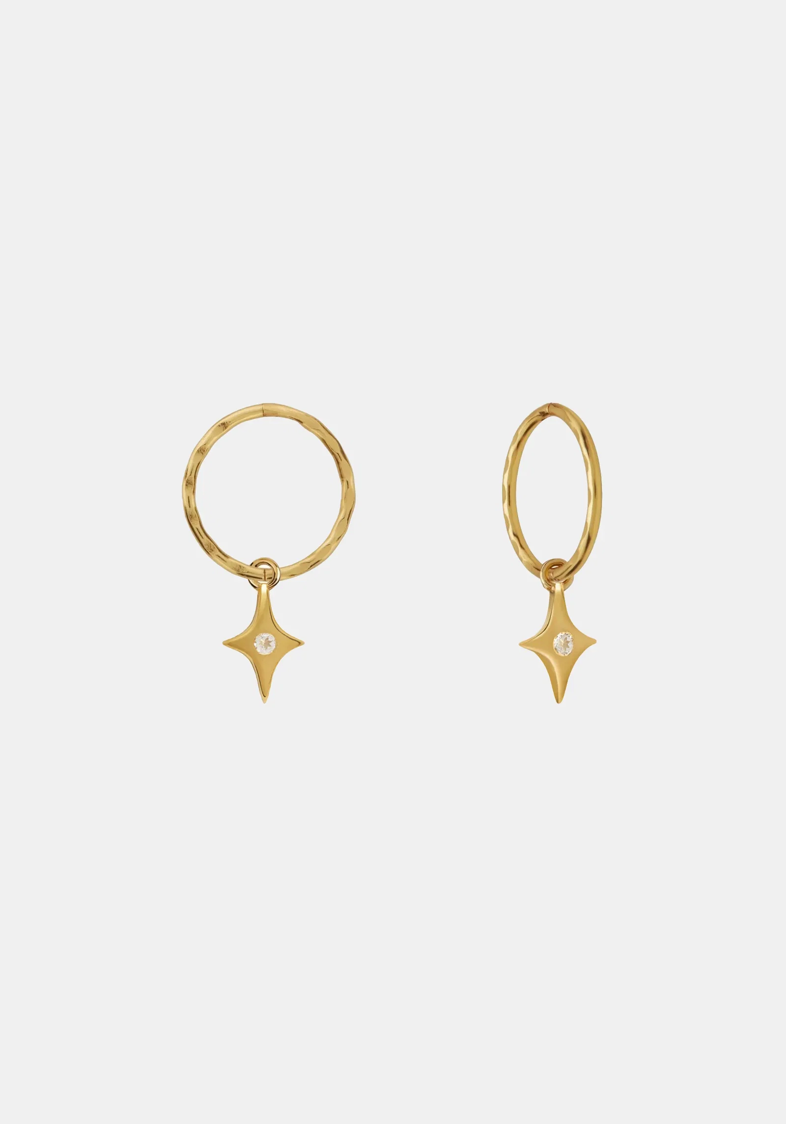 Image of Starburst Mini Hoops - Gold