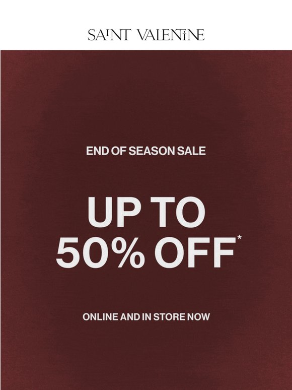 Up to 50% Off*