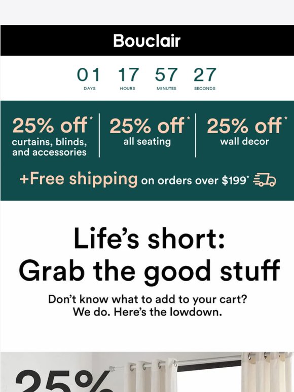 Until tomorrow: 25% off + free shipping 🚚