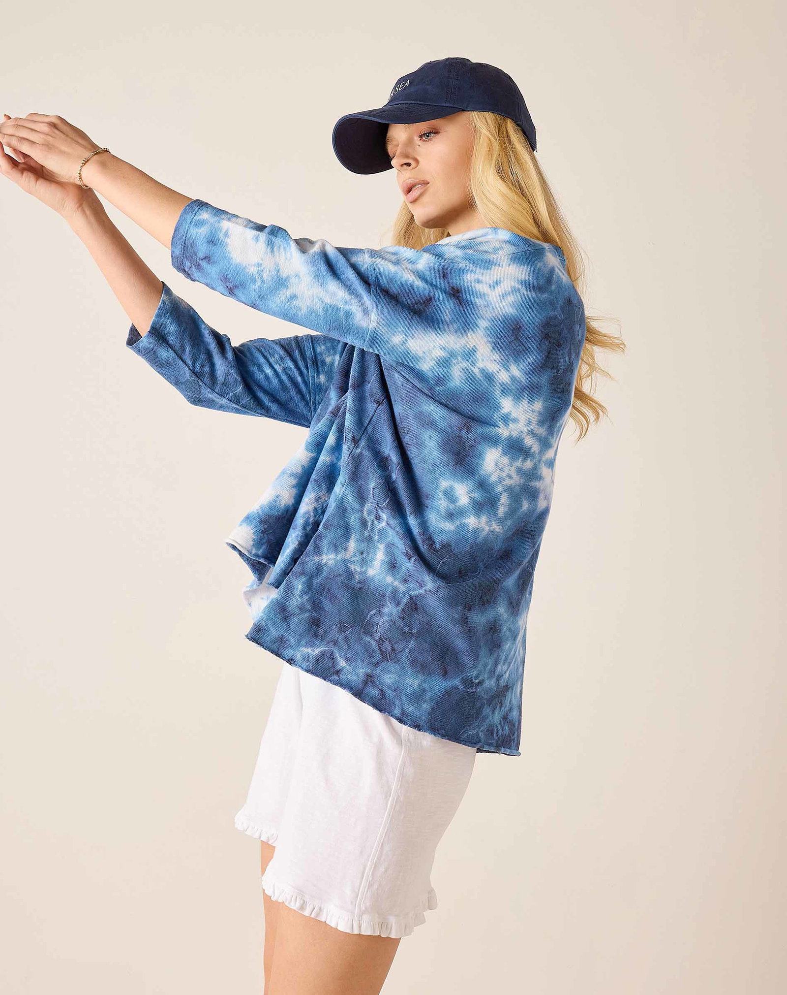 Catalina Tee in Indigo Tie Dye