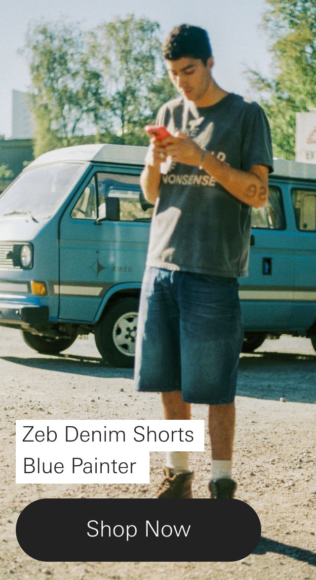 Zeb Denim Shorts Blue Painter