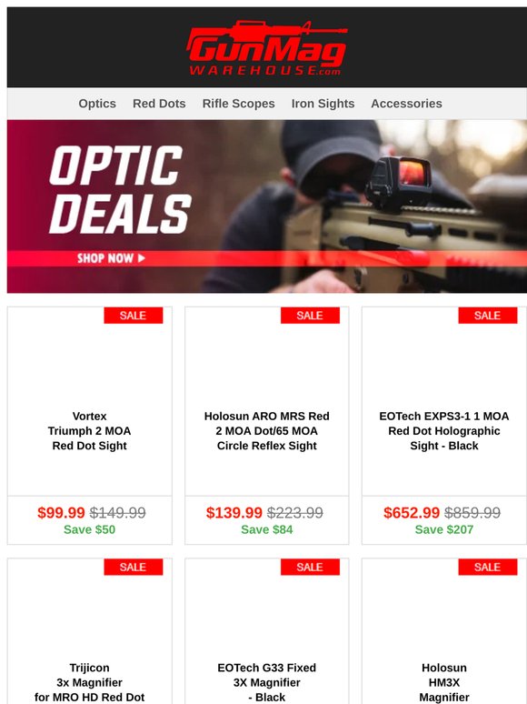 Treat Your Gun To Some Glass | Vortex Triumph 2 MOA Red Dot Sight for $100