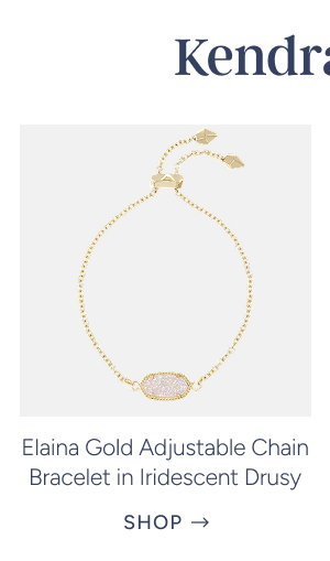 elaina gold adjustable chain bracelet in iridescent drusy