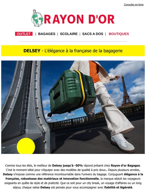 DELSEY jusqu'à -50% 🤩