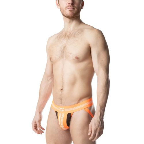 Nasty Pig Hyper Jock Strap - Vibrant Orange/White/Black