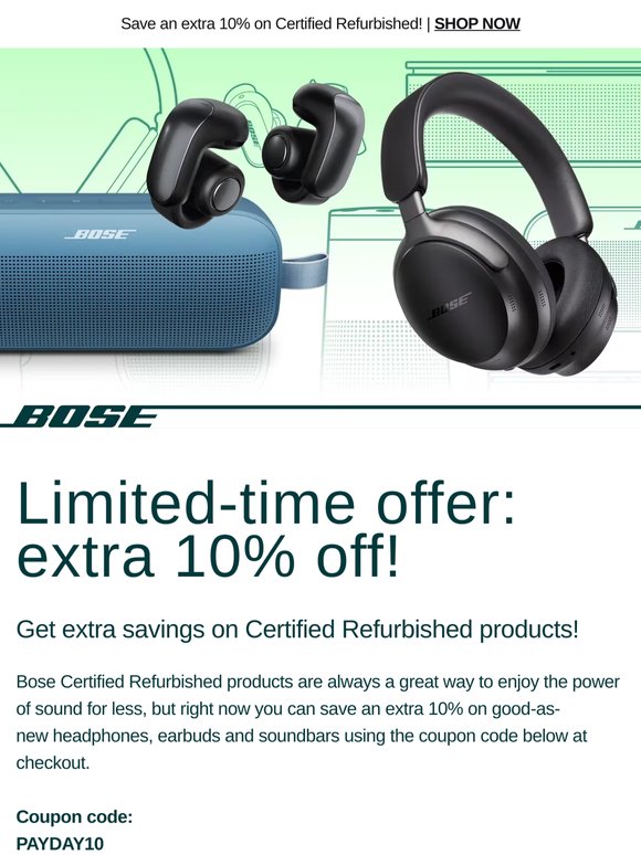 Save an extra 10%! Don’t miss this limited-time offer!