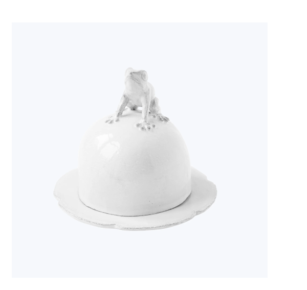 Astier de Villatte Small Frog Butter Dish