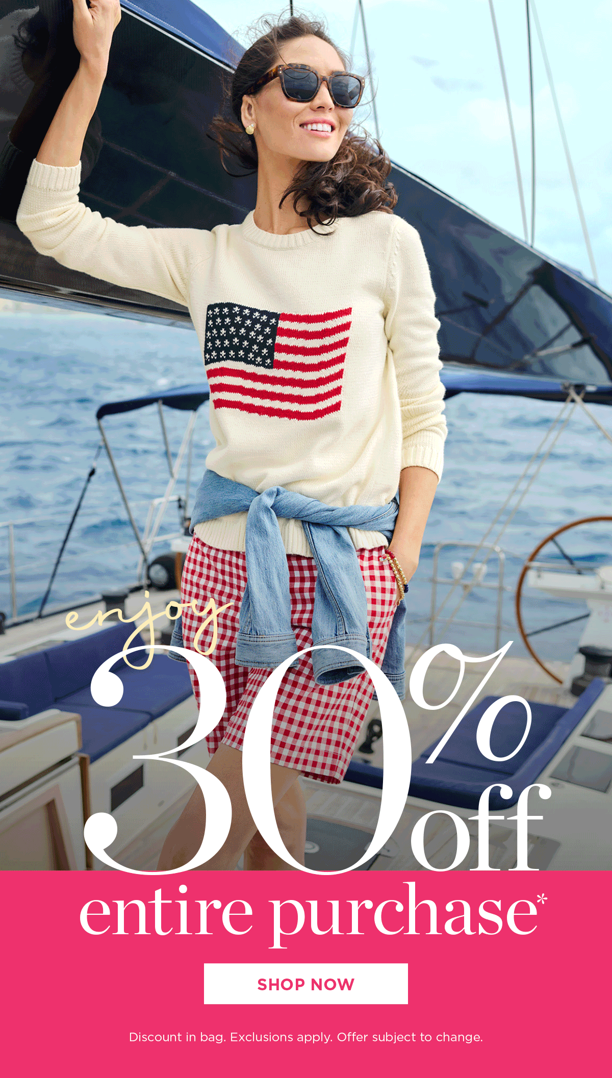 Enjoy 30% off entire purchase | Shop Now