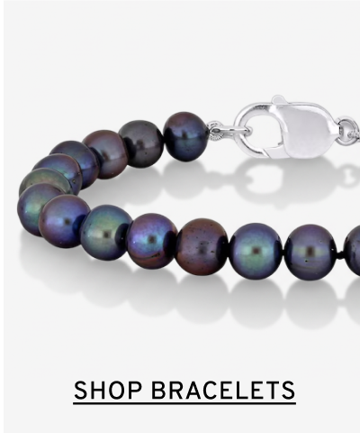 Men’s black pearl bracelet.  Click to Shop Bracelets