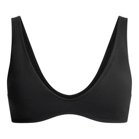 SKIMS Signature Swim Plunge Bikini Top Onyx
