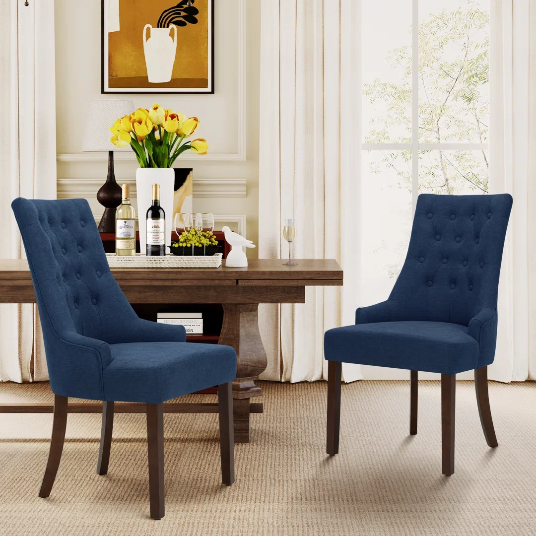Aalbert Tufted Wing Back Parsons Upholstered Dining Chair Side Chair