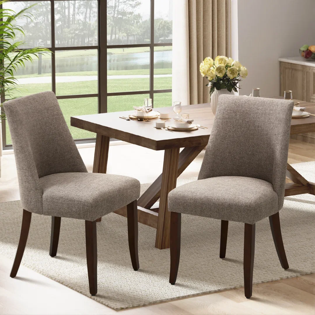 Parsons Upholstered Dining Chair Solid Wood Side Chair