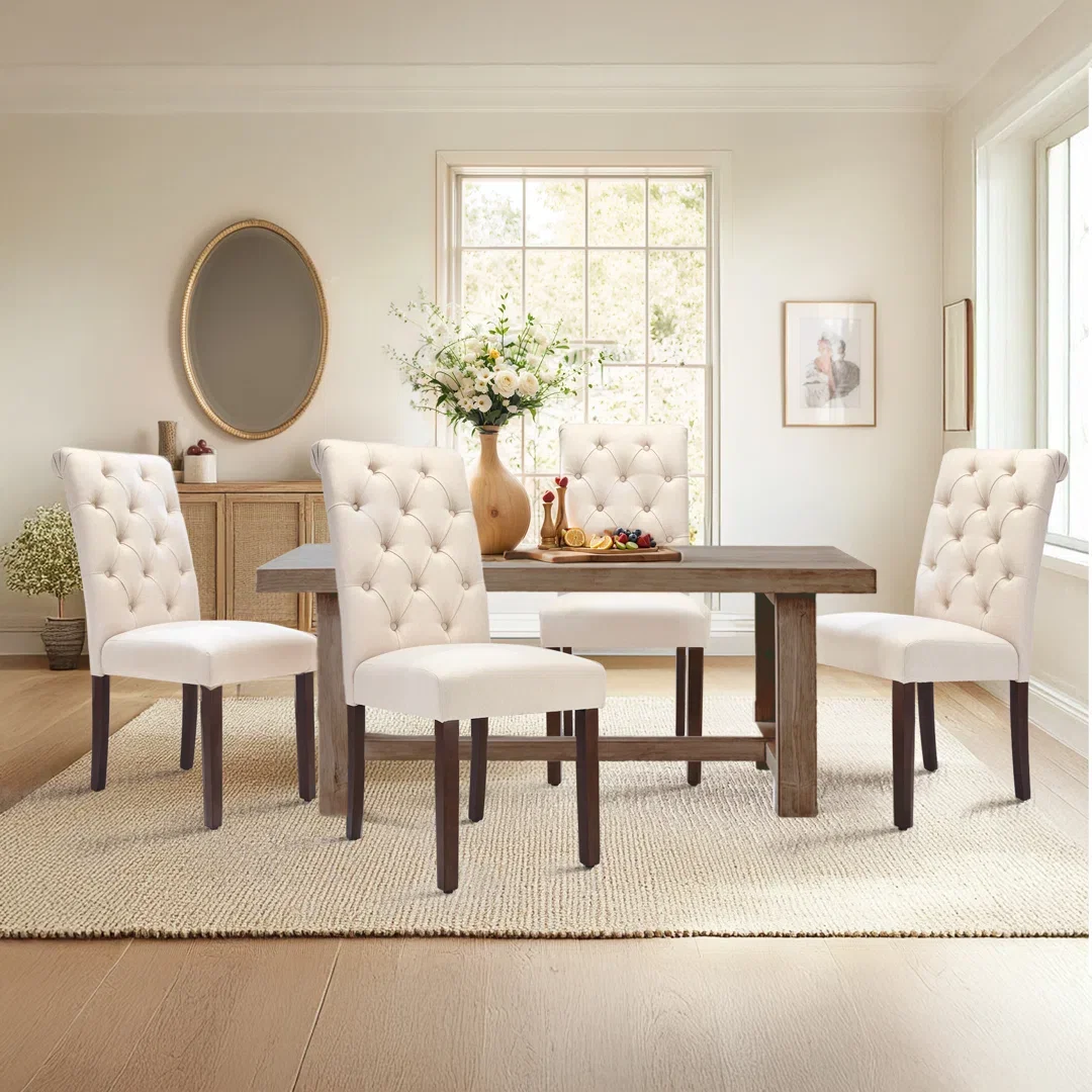 Artemisia Tufted Upholstered Wooden Dining Chairs