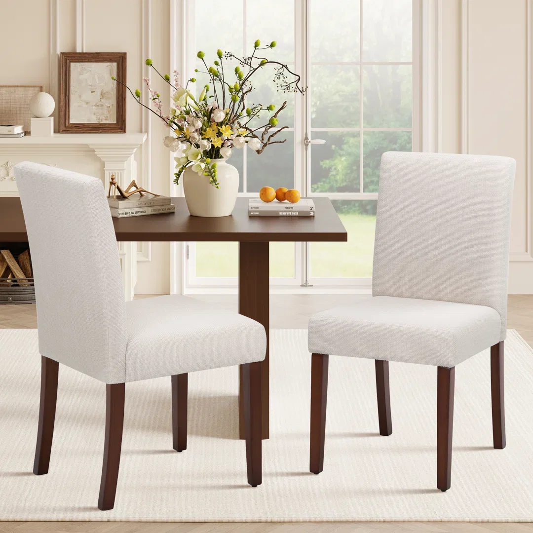 Oakridge Upholstered Solid Wood Fabric Parsons Dining Chair Side Chair