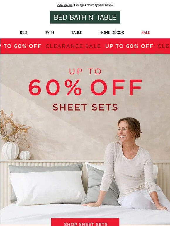 Clearance Sale 🔴 Up to 60% off Sheet Sets