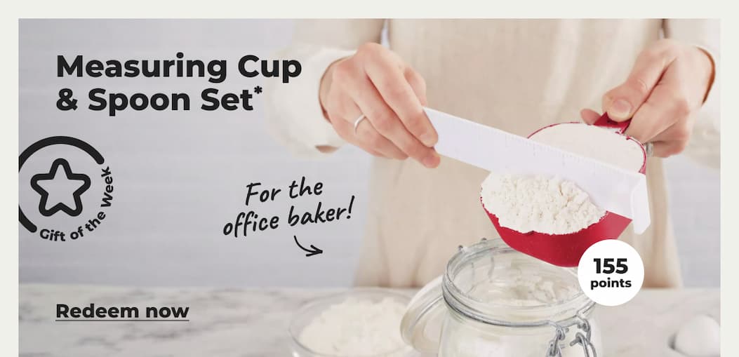 [Gift of the Week] For the office baker! Measuring Cup & Spoon Set* (with 155 points) - Redeem now