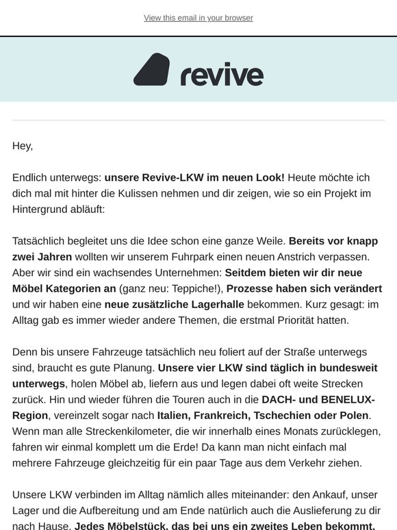 Neuer Fuhrpark für Revive!