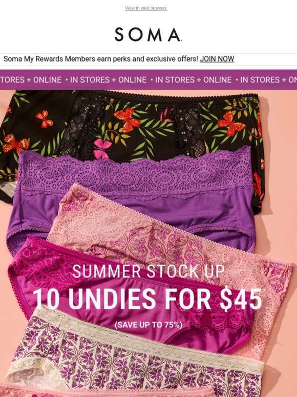 10/$45 Undies: Time is (Almost) Up!