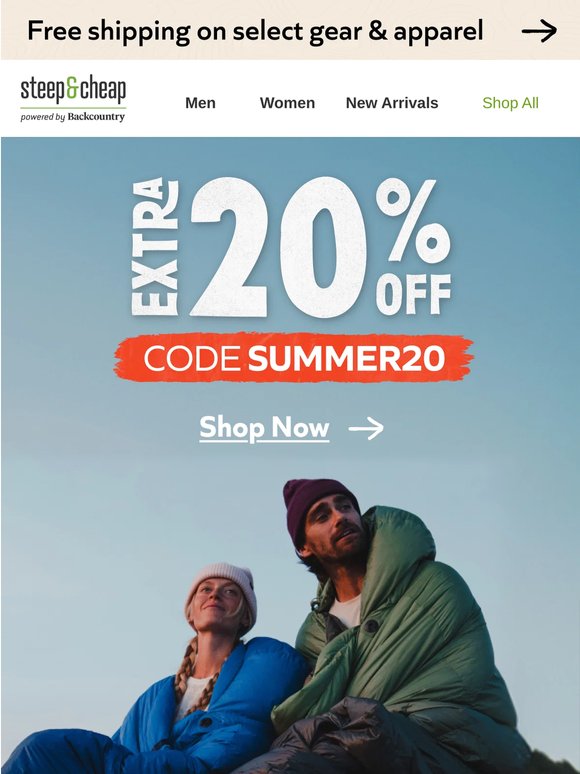 Code SUMMER20 is still rolling  😎