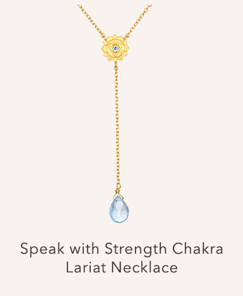 Speak with Strength Chakra Lariat Necklace