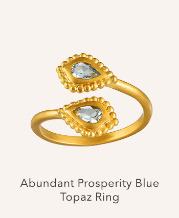 Abundant Prosperity Blue Topaz Ring