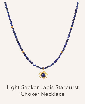 Light Seeker Lapis Starburst Choker Necklace