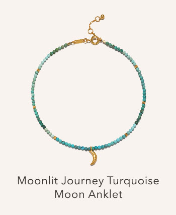 Moonlit Journey Turquoise Moon Anklet