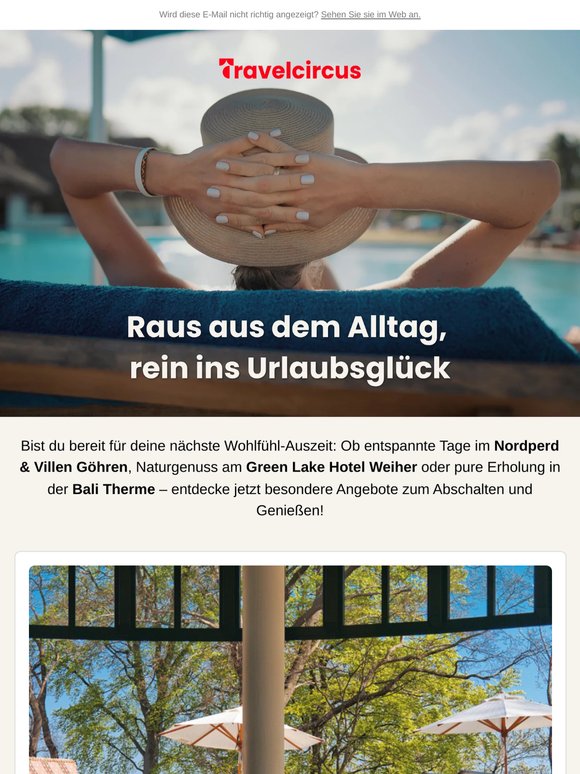 Raus aus dem Alltag, rein ins Urlaubsglück