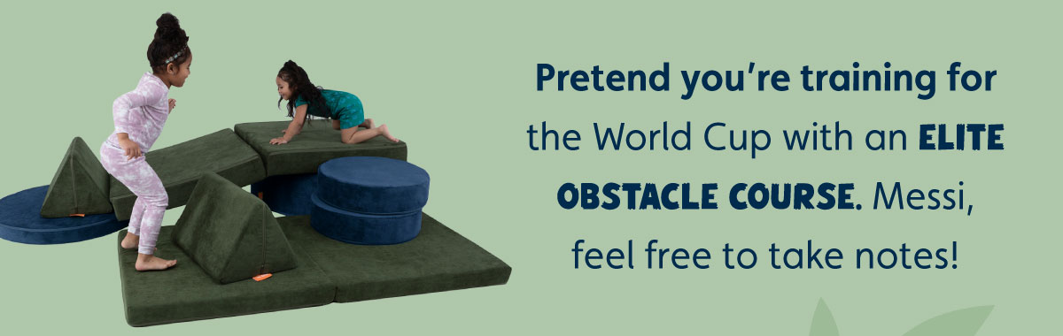 Pretend you’re training for the World Cup with an elite obstacle course. Messi, feel free to take notes! 