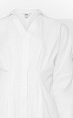 LTS Tall White Pleated Cotton Shirt