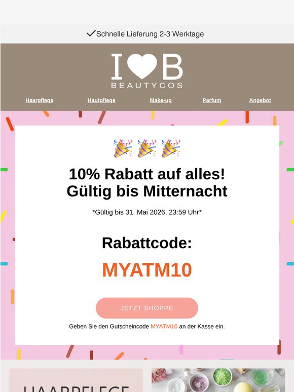 Letzte Chance – 10% Rabattcode! 🎁