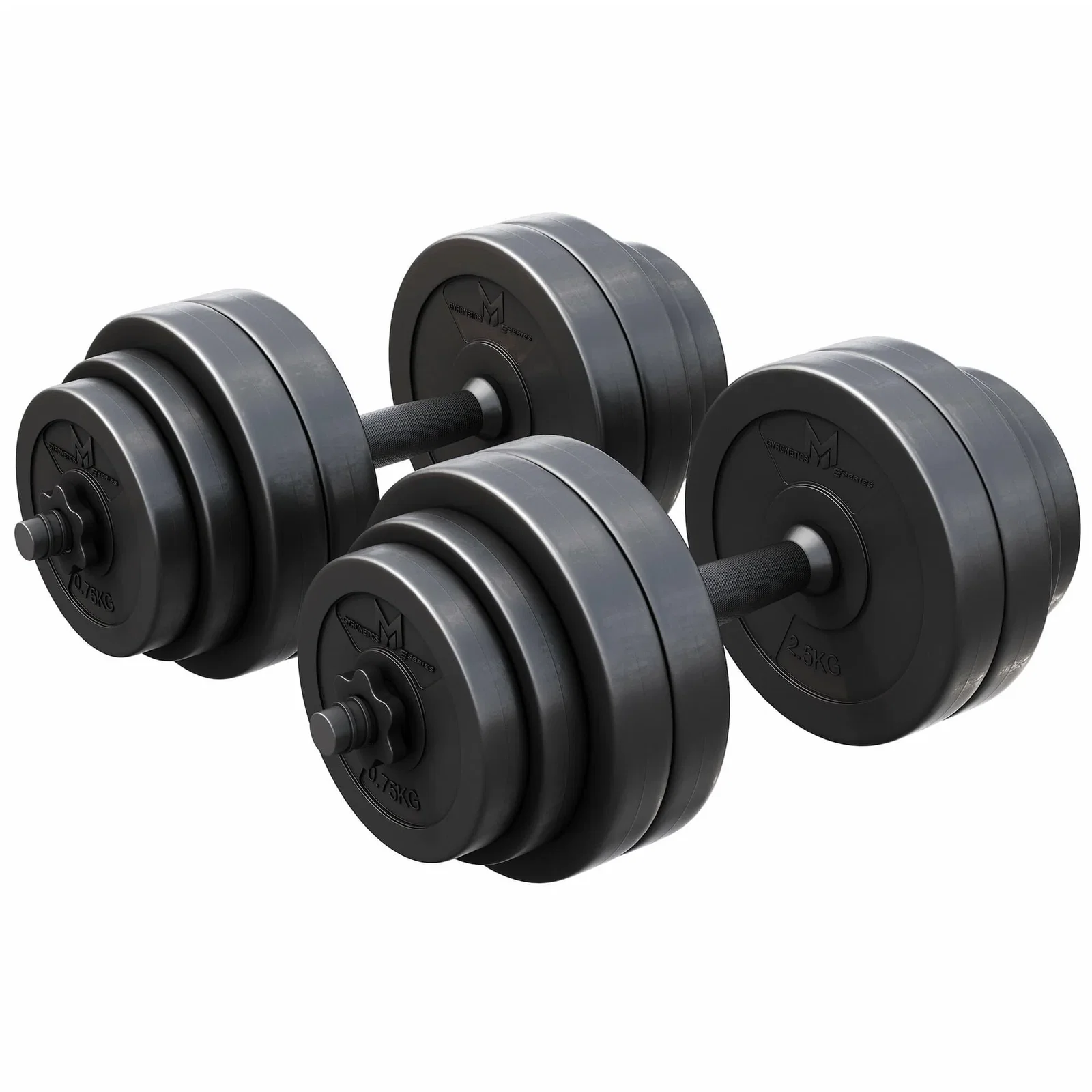 Image of Set d'haltères courts en plastique E-Series 30 kg
