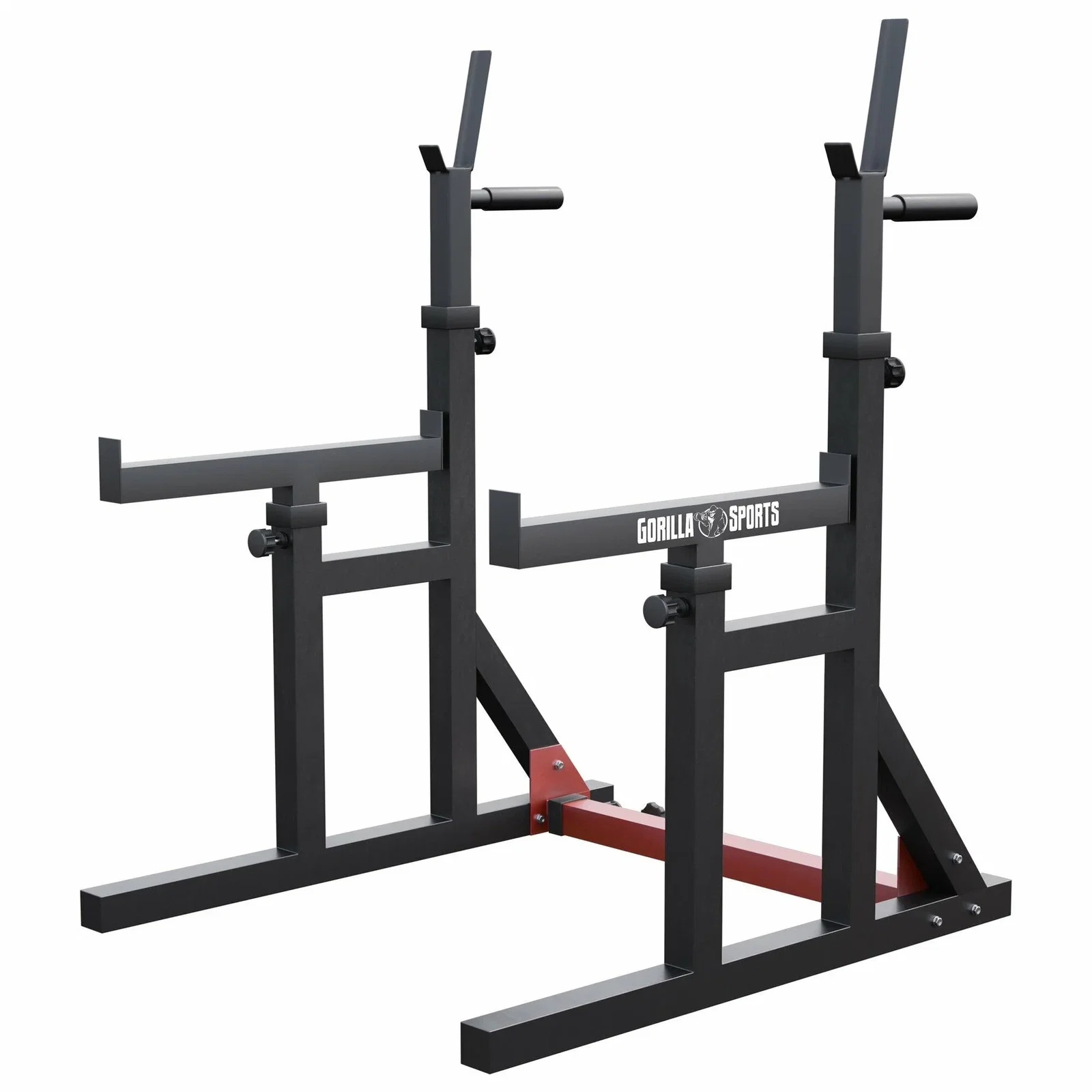 Image of Rack à squat multifonction réglable avec poignées dips