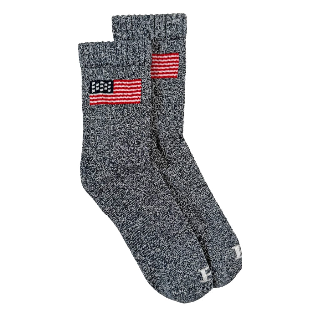 Image of American Flag Cotton Marled Socks - Navy/Natural