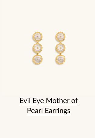 Evil Eye Mother of Pearl Earrings