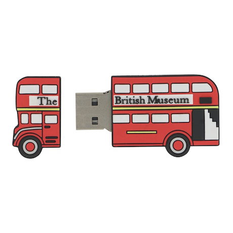 A 16GB USB flash drive in the shape of London’s famous red double-decker bus. – Shop Now.