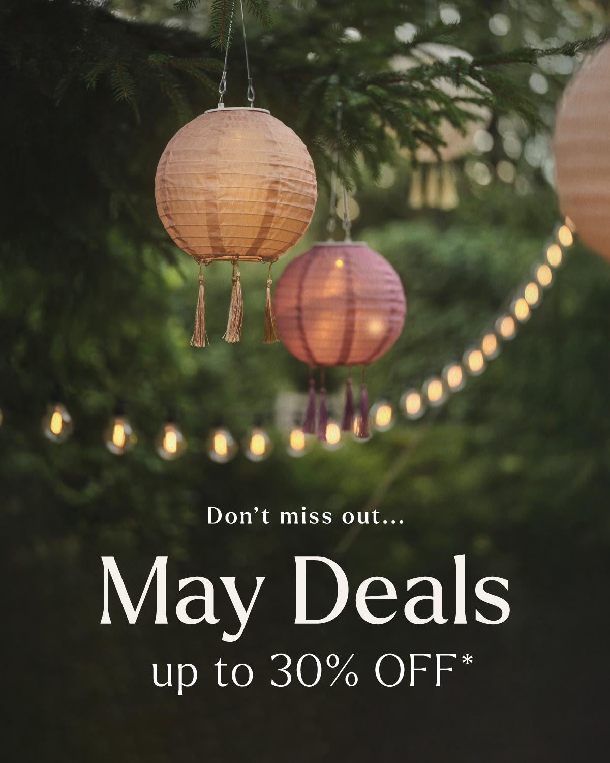 30% off May deals