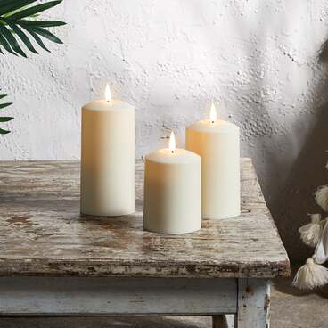 TruGlow® Waterproof Outdoor Candle Trio With Remote Control