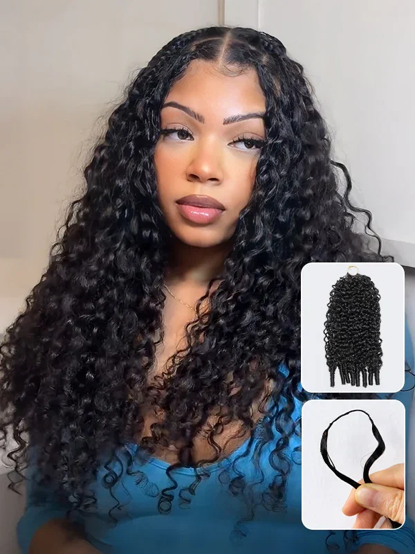 Wavymy Burmese Curly Feather Crochet Human Hair Boho Braids Time-Saving & Lightweight Hair Extension